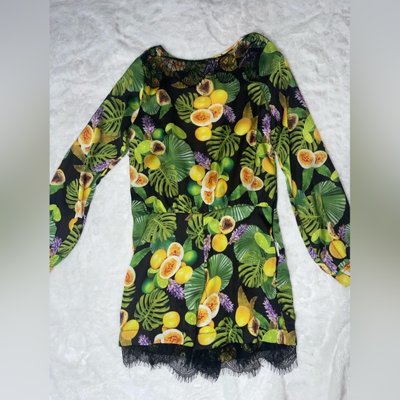 Lorane Iorane passion fruit maracuya print romper jumpsuit xs - Picture 3 of 7